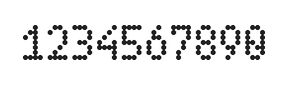 4×7数字点阵字体 ddN47AA0428