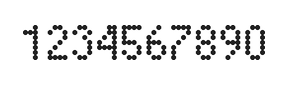 4×7数字点阵字体 ddN47AA0431