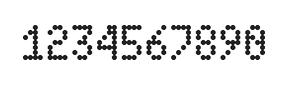 4×7数字点阵字体 ddN47AA0434