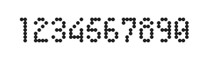 4×7数字点阵字体 ddN47AA0440