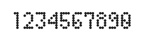 4×7数字点阵字体 ddN47AA0442