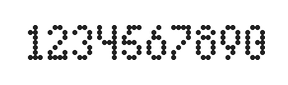 4×7数字点阵字体 ddN47AA0445