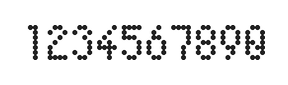 4×7数字点阵字体 ddN47AA0447