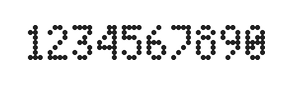 4×7数字点阵字体 ddN47AA0451