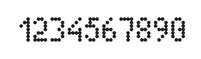 4×7数字点阵字体 ddN47AA0455
