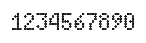 4×7数字点阵字体 ddN47AA0459