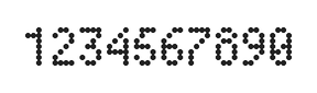 4×7数字点阵字体 ddN47AA0460