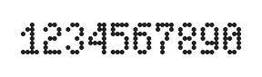 4×7数字点阵字体 ddN47AA0463