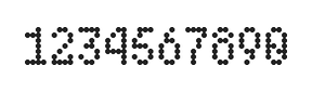4×7数字点阵字体 ddN47AA0465