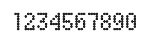 4×7数字点阵字体 ddN47AA0469