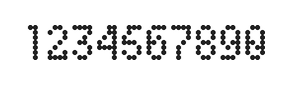 4×7数字点阵字体 ddN47AA0479