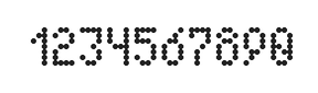 4×7数字点阵字体 ddN47AA0480