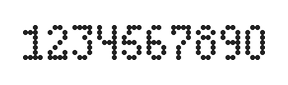 4×7数字点阵字体 ddN47AA0481