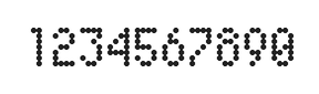 4×7数字点阵字体 ddN47AA0482