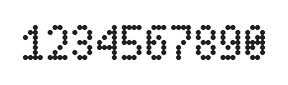 4×7数字点阵字体 ddN47AA0483