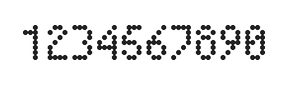 4×7数字点阵字体 ddN47AA0484