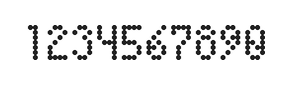 4×7数字点阵字体 ddN47AA0486