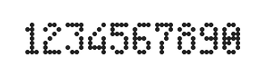 4×7数字点阵字体 ddN47AA0487
