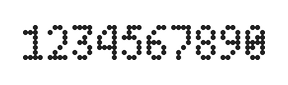 4×7数字点阵字体 ddN47AA0496