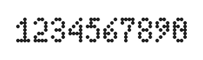 4×7数字点阵字体 ddN47AA0502