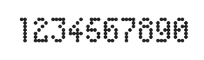 4×7数字点阵字体 ddN47AA0504