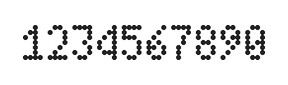 4×7数字点阵字体 ddN47AA0507