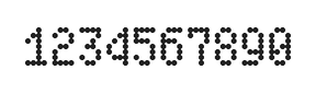 4×7数字点阵字体 ddN47AA0508