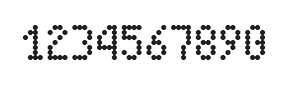 4×7数字点阵字体 ddN47AA0511