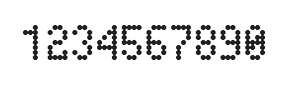4×7数字点阵字体 ddN47AA0514