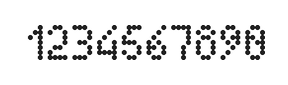 4×7数字点阵字体 ddN47AA0518
