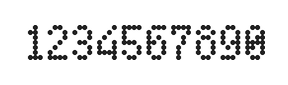 4×7数字点阵字体 ddN47AA0522