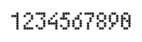 4×7数字点阵字体 ddN47AA0524