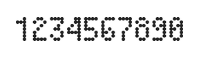 4×7数字点阵字体 ddN47AA0526