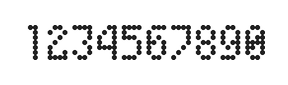 4×7数字点阵字体 ddN47AA0530