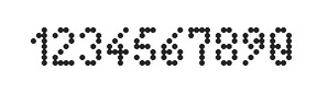 4×7数字点阵字体 ddN47AA0533