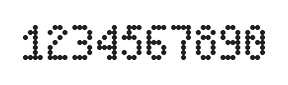 4×7数字点阵字体 ddN47AA0535