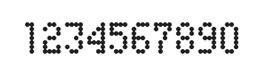 4×7数字点阵字体 ddN47AA0537