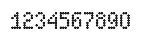 4×7数字点阵字体 ddN47AA0541