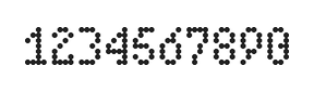 4×7数字点阵字体 ddN47AA0543