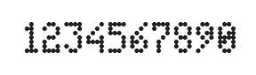 4×7数字点阵字体 ddN47AA0545
