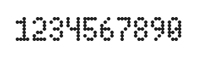 4×7数字点阵字体 ddN47AA0546