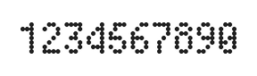 4×7数字点阵字体 ddN47AA0547