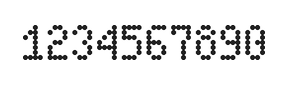 4×7数字点阵字体 ddN47AA0550