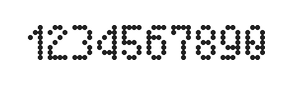 4×7数字点阵字体 ddN47AA0553