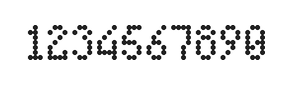 4×7数字点阵字体 ddN47AA0554