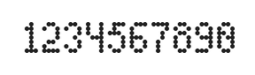 4×7数字点阵字体 ddN47AA0561