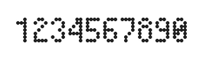 4×7数字点阵字体 ddN47AA0566