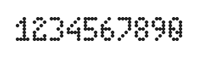 4×7数字点阵字体 ddN47AA0570