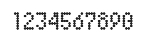 4×7数字点阵字体 ddN47AA0573