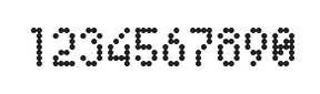 4×7数字点阵字体 ddN47AA0574